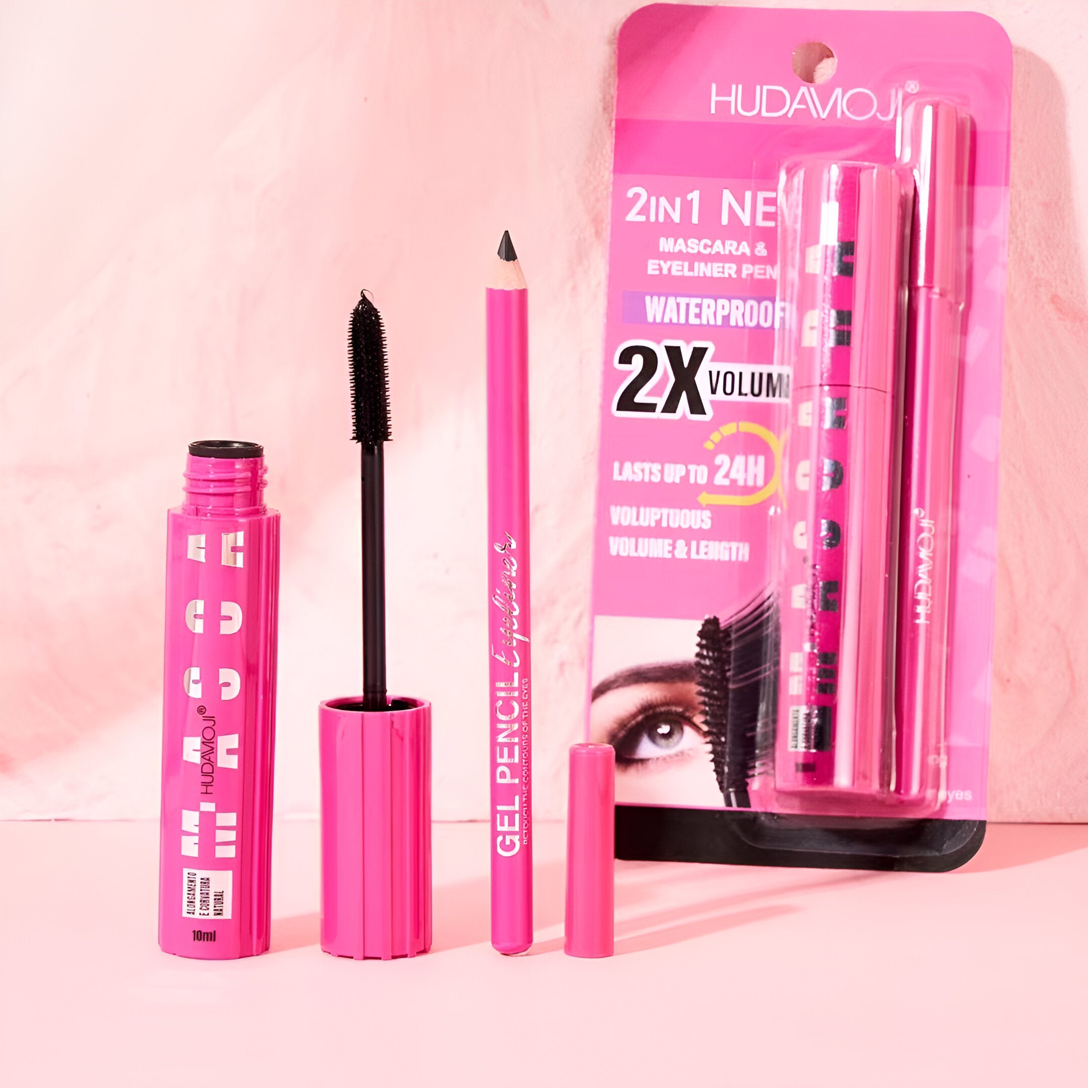 HUDAVOJI Mascara Eyeliner 2 IN 1 Waterproof
